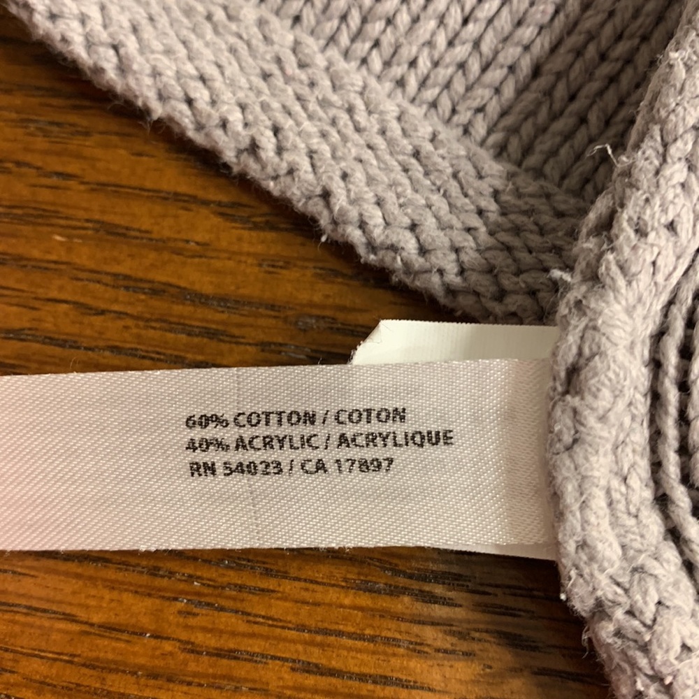 OLD NAVY Women’s Raglan Rolled Sleeves & Hem Cotton/Acrylic Gray Sweater Medium - Picture 12 of 14